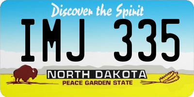 ND license plate IMJ335