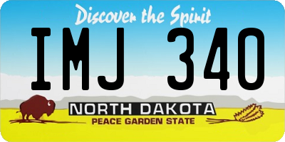 ND license plate IMJ340