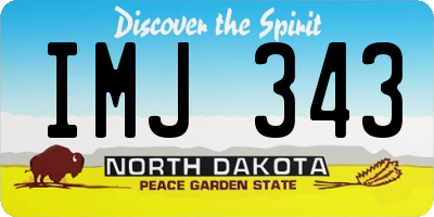 ND license plate IMJ343