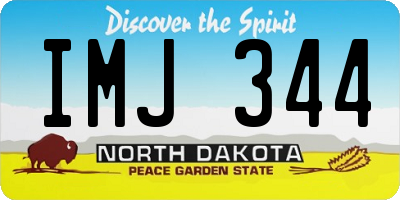 ND license plate IMJ344