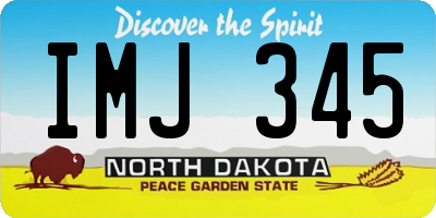 ND license plate IMJ345