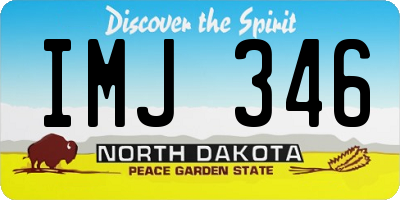 ND license plate IMJ346
