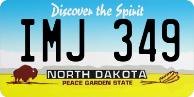ND license plate IMJ349