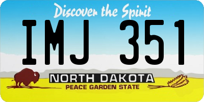 ND license plate IMJ351