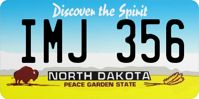ND license plate IMJ356