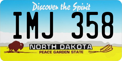ND license plate IMJ358