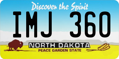 ND license plate IMJ360