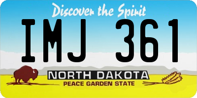 ND license plate IMJ361