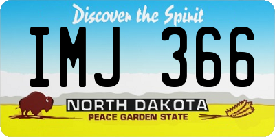 ND license plate IMJ366