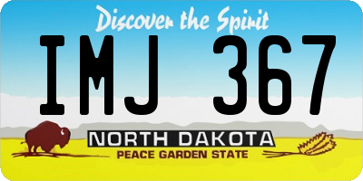 ND license plate IMJ367