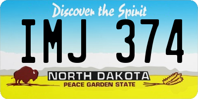 ND license plate IMJ374