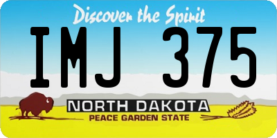 ND license plate IMJ375