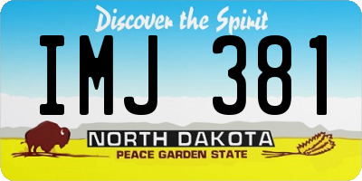 ND license plate IMJ381