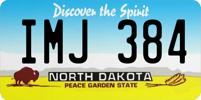 ND license plate IMJ384