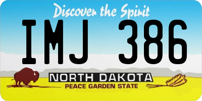 ND license plate IMJ386