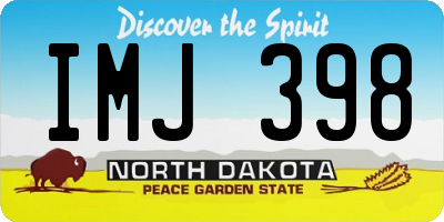 ND license plate IMJ398