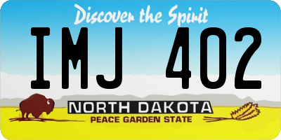 ND license plate IMJ402