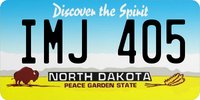 ND license plate IMJ405