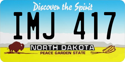 ND license plate IMJ417