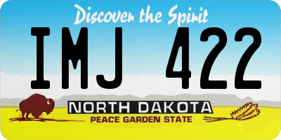 ND license plate IMJ422