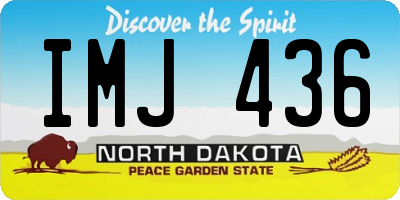ND license plate IMJ436