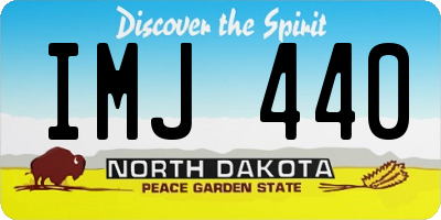 ND license plate IMJ440