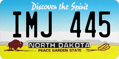 ND license plate IMJ445