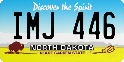 ND license plate IMJ446