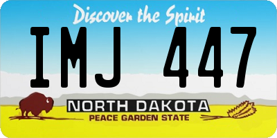 ND license plate IMJ447