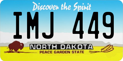 ND license plate IMJ449