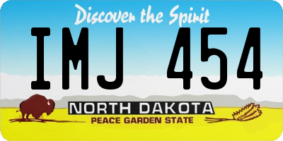 ND license plate IMJ454