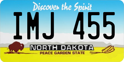 ND license plate IMJ455