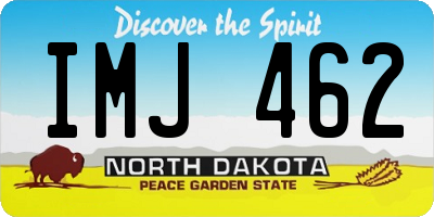 ND license plate IMJ462