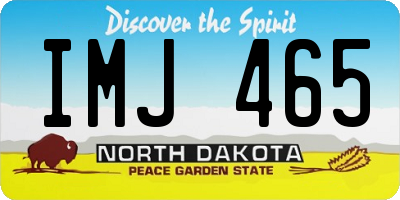 ND license plate IMJ465