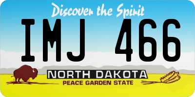 ND license plate IMJ466