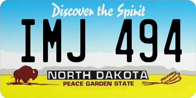 ND license plate IMJ494