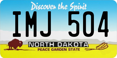 ND license plate IMJ504