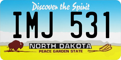 ND license plate IMJ531