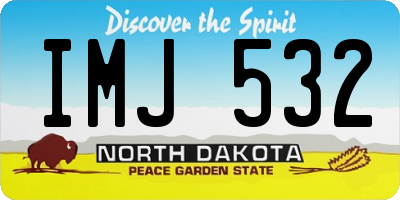 ND license plate IMJ532