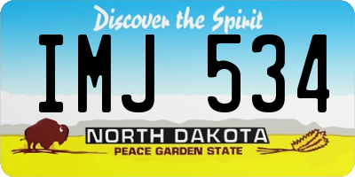 ND license plate IMJ534