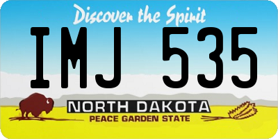ND license plate IMJ535