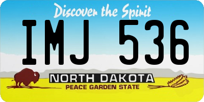 ND license plate IMJ536