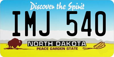 ND license plate IMJ540
