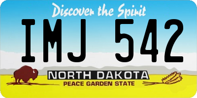 ND license plate IMJ542