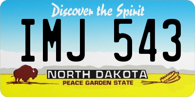 ND license plate IMJ543