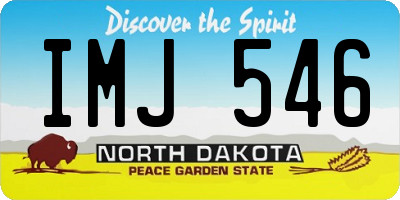 ND license plate IMJ546