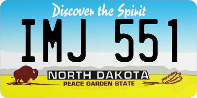 ND license plate IMJ551