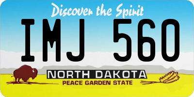 ND license plate IMJ560