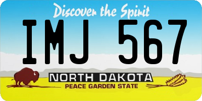 ND license plate IMJ567