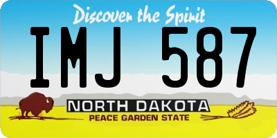 ND license plate IMJ587
